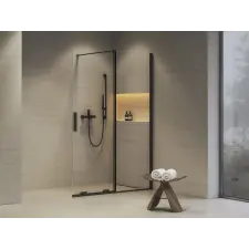 Ravak ROLL 120 cm-es walk-in zuhanyfal, fekete/transparent X9WVG0300Z1 kád, zuhanykabin