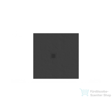 Ravak Slate Pro zuhanytálca 80x80 matt fekete XA034433010 kád, zuhanykabin