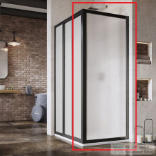Ravak SUPERNOVA APSS-90 90 cm-es fix oldalfal, fekete+pearl,940703R211 kád, zuhanykabin
