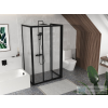 Ravak SUPERNOVA ASDP3+APSS+APSS 100x80 cm-es tolóajtós,3 oldalas zuhanykabin,fekete/transparent 00VA03R2Z1SET1002XAPSS80