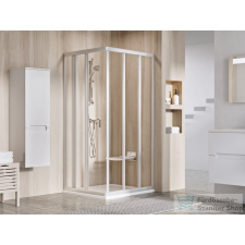 Ravak SUPERNOVA ASRV3+ASRV3 75x90 cm-es tolóajtós,sarokbelépős zuhanykabin,szatén/transparent 15V30UR2Z1SET7590 kád, zuhanykabin