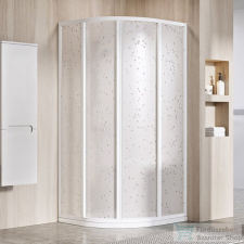 Ravak SUPERNOVA SKCP4-80 80x80x195 cm-es negyedköríves tolóajtós zuhanykabin,Fehér+Pearl 3114O10211 kád, zuhanykabin