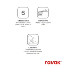 Ravak Zuhany csaptelep Ravak Chrome II zuhanyszettel együtt 150 mm fekete X07S122 csaptelep