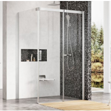 Ravak zuhanykabin, MSDPS-100/80 jobbos szatén+Transparent (84-0WPA4U00Z1) kád, zuhanykabin