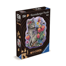 Ravensburger 120007579 Fából készült puzzle - Varázslatos macska puzzle, kirakós