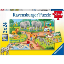 Ravensburger 2x24 Darabos Puzzle - Az Állatkertben (405519) puzzle, kirakós