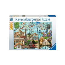 Ravensburger 3000 db-os puzzle - Világtérkép és pillangók (17117) puzzle, kirakós