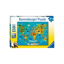 Ravensburger Állatok világtérkép puzzle, 150db XXL puzzle, kirakós