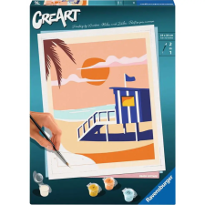 Ravensburger CreArt ART Collection - Tengerparti Kunyhó festmény készlet 24x30cm (23896) kreatív és készségfejlesztő
