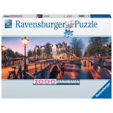Ravensburger Este Amsterdamban - 1000 darabos panoráma puzzle (16752 4) puzzle, kirakós