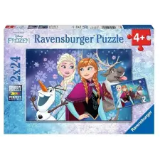  Ravensburger: Jégvarázs északi fény 2 x 24 darabos puzzle puzzle, kirakós