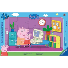 Ravensburger Puzzle 061235 Peppa malac: A számítógép előtt 15 db puzzle, kirakós