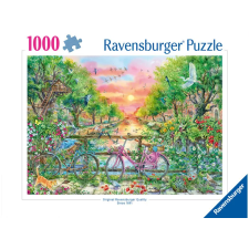 Ravensburger Puzzle 1000 db - Bisiklik Amszterdamban puzzle, kirakós