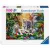Ravensburger Puzzle 1000 db - Fehér tigriscsalád  Ajánlott 14-99 éves korig unisex (15467)