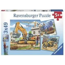 Ravensburger : Puzzle 3x49 db - Óriási munkagépe - puzzle puzzle, kirakós