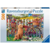 Ravensburger Puzzle 500 db - Kutyusok a kertben  Ajánlott 10-99 éves korig unisex (41294)
