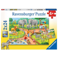 Ravensburger Ravensburger: Két az egyben puzzle - Egy nap az állatkertben puzzle, kirakós