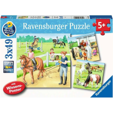 Ravensburger Ravensburger puzzle a lovaknál 3x49 darab puzzle, kirakós