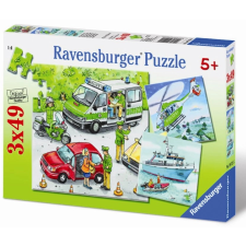 Ravensburger Ravensburger Puzzle A Rendőrség Akcióban 3x49 Darab puzzle, kirakós
