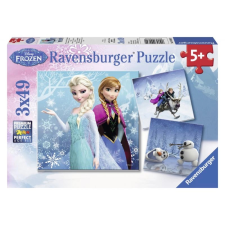 Ravensburger Ravensburger Puzzle Jégvarázs: Téli Kalandok 3x49 Darab puzzle, kirakós