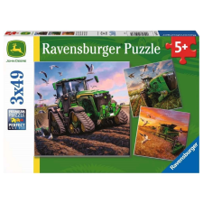 Ravensburger Ravensburger puzzle - John Deere akcióban 3x49 darab puzzle, kirakós