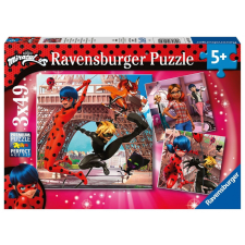 Ravensburger Ravensburger Puzzle - Miraculous, a hős katicabogár 3x49db puzzle, kirakós