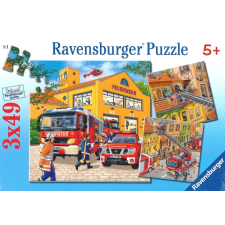 Ravensburger Ravensburger tűzoltók puzzle 3x49 darab puzzle, kirakós
