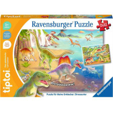 Ravensburger tiptoi rejtvény kis felfedezőknek : Dinoszauruszok - 2x12 darabos puzzle (00198) puzzle, kirakós