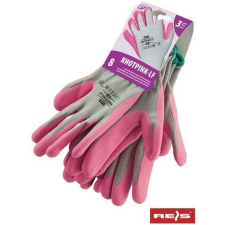 RAW-POL Latexbe merített védőkesztyű RHOTPINK-LF lady 7 védőkesztyű