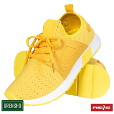 RAW-POL Pantofi sport dama, Reis, material respirabil, usori, galben, marimea 36