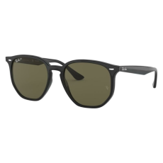 Ray-Ban Női polarizált napszemüveg Ray-Ban RB4306 601/9A, fekete, téglalap alakú, 54 mm