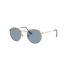 Ray-Ban RB3447 001/56 ROUND METAL Arista Gold Blue napszemüveg