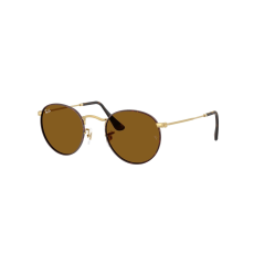 Ray-Ban RB3447 927533 ROUND METAL Matt Havana On Matt Arista Gold Brown napszemüveg
