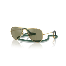 Ray-Ban RJ9506S 223/6R JUNIOR AVIATOR ARISTA GOLD GREEN MIRROR gyermek napszemüveg