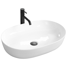 ﻿Rea Rea Cleo mosdótál 60.5x41 cm ovális fehér REA-U0024 fürdőkellék
