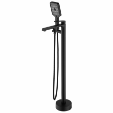 Rea Rea HASS - Padlóra Szerelhető Csaptelep - Fekete - Zuhanyfejjel csaptelep