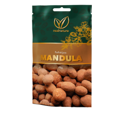  Real Nature tejcsokoládés-fahéjas mandula 75 g csokoládé és édesség