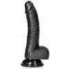 Real Rock Ultra Skin Ívelt dildo Kurt 15 x 3,7cm fekete