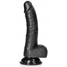 Real Rock Ultra Skin Ívelt dildo Kurt 15 x 3,7cm fekete műpénisz, dildó
