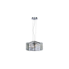 Reality Biagio 3LT Pendant lamp 40*40cm H120cm Metal: chrome Shade glass,3xE14 40W bulb excl. - REAL-327003-06
