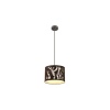 Reality Crazy Pendant-1 Lite 1*E27 max.60W bulb not incl. Oversize:W25*H100cm Crazy shade:D25*18cm Metal parts in black Color of shade:Gold/ Silver - REAL-333601-06