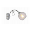 Reality Fibi Wall lamp in chrome. 1*E14 40W. Bulb excl. Size18x25x12cm. Glas clear, dia: 12cm H: 10cm - REAL-231101-06