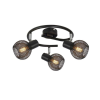Reality Loretto 3lt G shape spot black, Shade blacksize:∅460*165mmmetal shade:∅100*80mm3*E14 bulb not incl. - REAL-830733-02