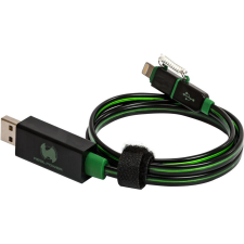 RealPower Datenkabel LED grün       micro-USB auf Lightning (185962) kábel és adapter