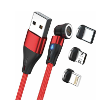 RealPower Magnetic cable 3 Amp,2m,rot mit Adaptern (439644) mobiltelefon kellék
