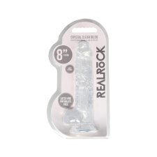 REALROCK - áttetsző élethű dildó - víztiszta (19cm) műpénisz, dildó