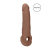 REALROCK RealRock Penis Sleeve 9 - péniszköpeny (23cm) - sötét natúr