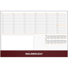 REALSYSTEM Asztali könyöklő RS7141, Bordó naptár, kalendárium