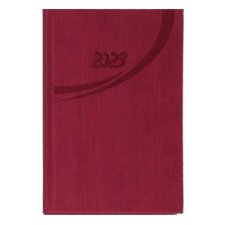 REALSYSTEM Határidőnapló REALSYSTEM Fashion A/5 heti fehér lapos bordó 2023. határidőnapló
