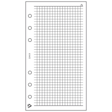 REALSYSTEM Négyzethálós jegyzetlap - RS413M, Fehér gyűrűs kalendárium betétlap